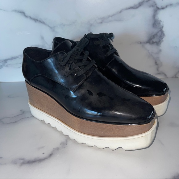 Stella McCartney Elyse Black Patent Shoes Size US 11 / EU...